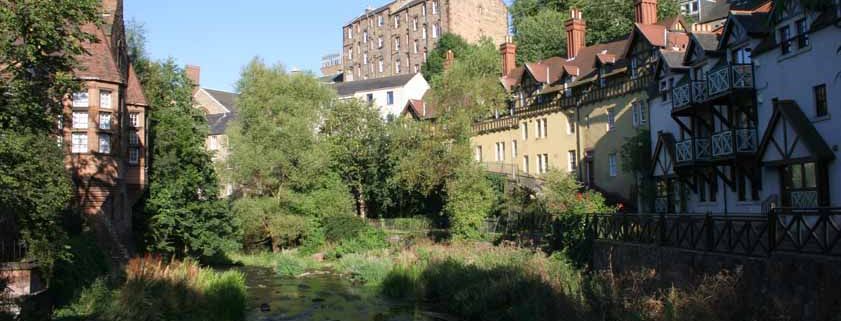 Dean village in Stockbridge in Edinburgh